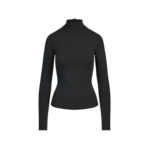 SKIMS Black Long Sleeve Turtleneck Top